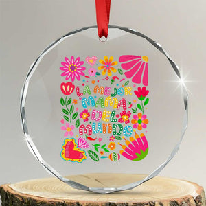 La Mejor Mama Del Mundo Crystal Glass Ornament Dia de las Madres Regalo Gift TS14 Transparent Glass 3'' Circle Print Your Wear