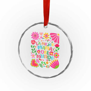 La Mejor Mama Del Mundo Crystal Glass Ornament Dia de las Madres Regalo Gift TS14 Print Your Wear