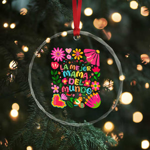 La Mejor Mama Del Mundo Crystal Glass Ornament Dia de las Madres Regalo Gift TS14 Print Your Wear