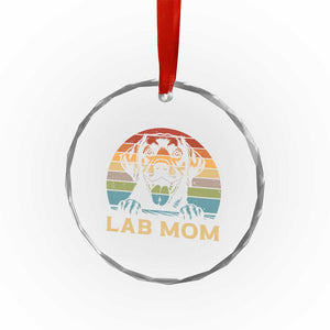 Lab Mom Crystal Glass Ornament Retro Sunset Dog Mom Gift TS12 Print Your Wear