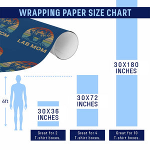 Lab Mom Wrapping Paper Roll Retro Sunset Dog Mom Gift TS12 Print Your Wear