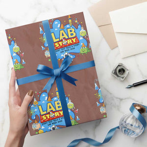 Lab Story Lab Week 2026 Celebration Wrapping Paper Roll Every Test Tells a Story Medical Lab Tech Appreciation Gift TS02 Mocha Print Your Wear
