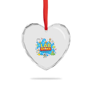 Lab Story Lab Week 2026 Celebration Heart Crystal Glass Ornament Every Test Tells a Story Medical Lab Tech Appreciation Gift TS02 Print Your Wear