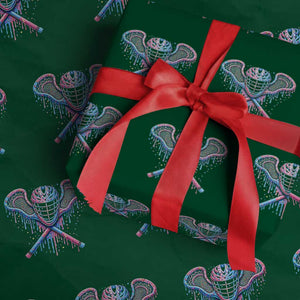 Lacrosse Drip Ice Cream Lax Helmet Sticks Sport Player Wrapping Paper Roll TS11 Green Print Your Wear
