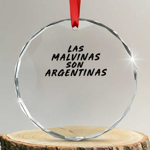 Las Malvinas Son Argentinas Crystal Glass Ornament Political Statement