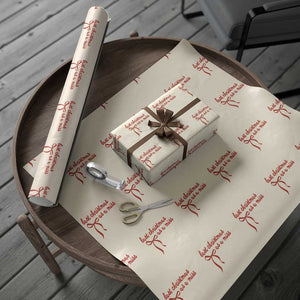 Last Christmas As A Miss Wrapping Paper Roll Bride To Be Future Mrs Xmas Engaged Gift TS10 Beige Print Your Wear