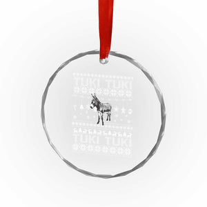 Latin American Xmas Crystal Glass Ornament Tuki Tuki Mi Burrito Latino Ugly Christmas TS02 Print Your Wear