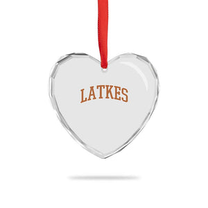 Latkes Heart Crystal Glass Ornament Funny Hanukkah Gift Jewish Holiday Food Apparel TS10 Print Your Wear