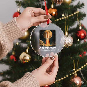 Launch To The Moon Mission Crystal Glass Ornament TS10 Print Your Wear