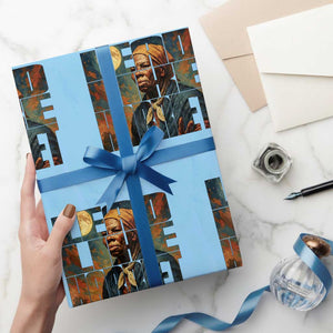 Lead Like Harriet Wrapping Paper Roll Black History Month Juneteenth Quote TS12 Light Blue Print Your Wear