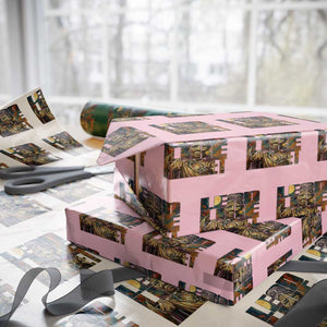 Lead Like Harriet Wrapping Paper Roll Black Women Leadership Quote TS12 Light Pink Print Your Wear