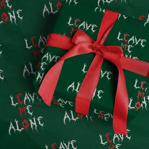 Leave me Alone Emo Wrapping Paper Roll Aesthetic Goth Scene Alternative Music TS10 Green Print Your Wear