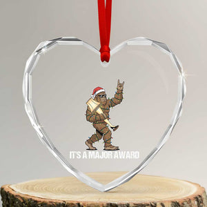 Leg Lamp Christmas Heart Crystal Glass Ornament Funny Bigfoot Fra Gee Leh Xmas TS14 Transparent Glass 3'' Heart Print Your Wear