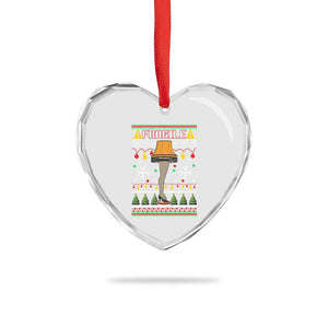 Leg Lamp Ugly Christmas Heart Crystal Glass Ornament Funny Xmas Movie Fragile TS10 Print Your Wear