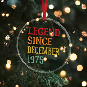 Legend Since December 1975 Crystal Glass Ornament Vintage Retro 50th Birthday Gifts TS10 Print Your Wear