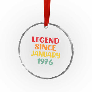 Legend Since January 1976 Crystal Glass Ornament Vintage Retro 50th Birthday Gifts 50 Years Old TS10 Print Your Wear