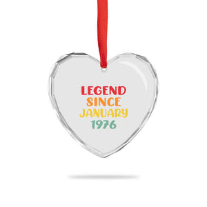 Legend Since January 1976 Heart Crystal Glass Ornament Vintage Retro 50th Birthday Gifts 50 Years Old TS10 Print Your Wear