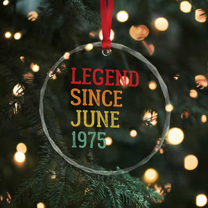 Legend Since June 1975 Crystal Glass Ornament Vintage Retro 50th Birthday Gifts TS10 Print Your Wear