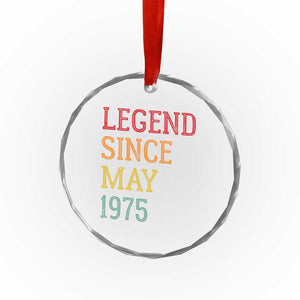 Legend Since May 1975 Crystal Glass Ornament Vintage Retro 50th Birthday Gifts TS10 Print Your Wear