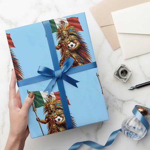 Legendary Mexican Soccer Warrior Pride Wrapping Paper Roll TS12 Light Blue Print Your Wear