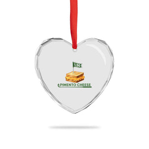 Legendary Pimento Cheese Sandwich Golf Snack Heart Crystal Glass Ornament Funny Georgia Southern Golfing Traditions Fan Humor TS02 Print Your Wear