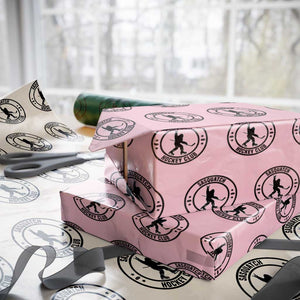 Legendary Sasquatch Hockey Club Wrapping Paper Roll Funny Ice Hockey Gift TS12 Light Pink Print Your Wear