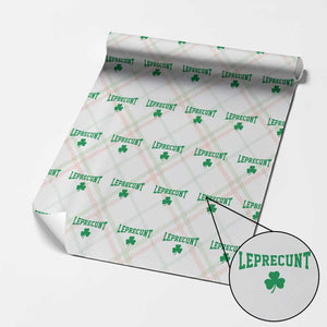 Leprecunt Bold Shamrock Graphic Wrapping Paper Roll Funny Irish St Patricks Day Party Adult Humor TS02 Christmas Plaid Print Your Wear