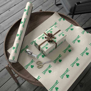 Leprecunt Bold Shamrock Graphic Wrapping Paper Roll Funny Irish St Patricks Day Party Adult Humor TS02 Beige Print Your Wear