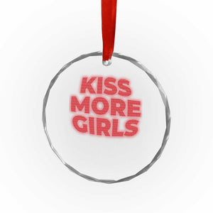 Lesbian Crystal Glass Ornament Kiss More Girls Funny Pride Month TS10 Print Your Wear