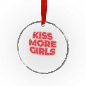Lesbian Crystal Glass Ornament Kiss More Girls Funny Pride Month TS10 Print Your Wear