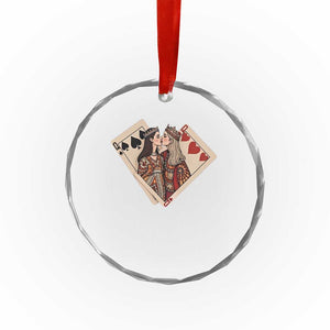 Lesbian Pride Crystal Glass Ornament Vintage Kissing Cards Sapphic Art TS10 Print Your Wear