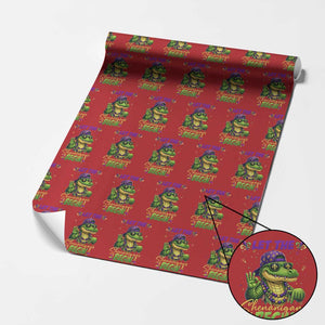 Let The Shenanigans Begin Mardi Gras 67 Meme Wrapping Paper Roll Funny Alligator Mardigator Six Seven TS11 Red Print Your Wear