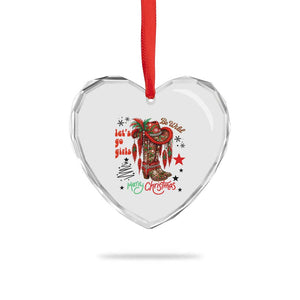 Let Us Go Girls Heart Crystal Glass Ornament Christmas Cowgirl Boots TS14 Print Your Wear