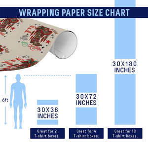 Let Us Go Girls Wrapping Paper Roll Christmas Cowgirl Boots TS14 Print Your Wear