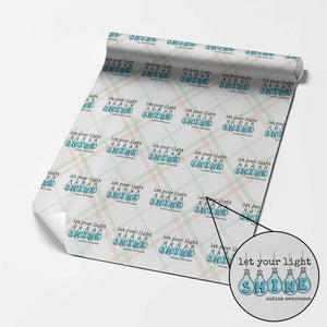 Let Your Light Shine Autism Awareness Wrapping Paper Roll Light Bulb Autism Acceptance TS11 Christmas Plaid Print Your Wear