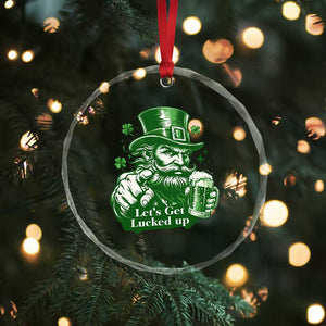 Lets Get Lucked Up Crystal Glass Ornament St Patricks Day Party Humor TS12 Print Your Wear