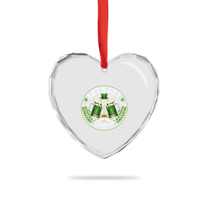 Lets Get Lucked Up Heart Crystal Glass Ornament Funny Saint Patricks Day Lucky Drinking TS12 Print Your Wear