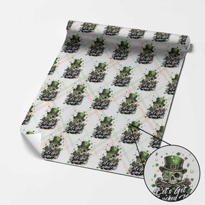 Lets Get Lucked Up Wrapping Paper Roll Lucky Skeleton St Patricks Day TS12 Christmas Plaid Print Your Wear