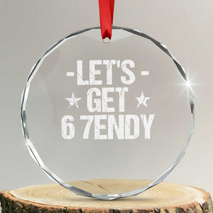 Lets Get Sendy 67 Six Seven Meme Alpha Slang Crystal Glass Ornament TS11 Transparent Glass 3'' Circle Print Your Wear