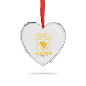 Lets Go Bosnia 2026 Hajmo Bosno Vintage Varsity Sports Style Heart Crystal Glass Ornament Bosnia Herzegovina Map Soccer Lover Football Fan TS02 Print Your Wear