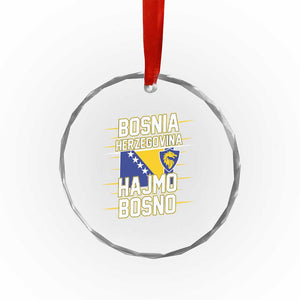 Lets Go Bosnia Herzegovina Hajmo Bosno Dragon Shield Crystal Glass Ornament Soccer Team Pride Football Fan Heritage