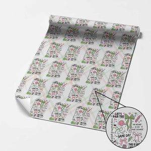 Lets Par-tee Coquette Golf Bows Wrapping Paper Roll Pink and Green Gear Girls Game Day Golfing Tradition TS02 Christmas Plaid Print Your Wear