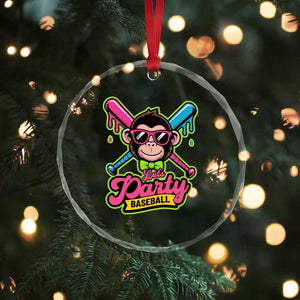 Lets Party Baseball Monkey Game Day Crystal Glass Ornament Neon Dripping Bats Funny Baseball Fan Party Ball TS02 Print Your Wear