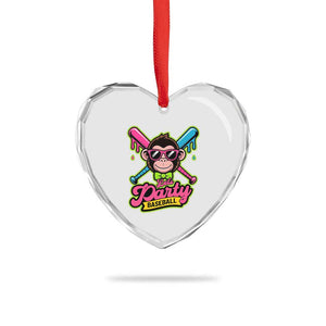 Lets Party Baseball Monkey Game Day Heart Crystal Glass Ornament Neon Dripping Bats Funny Baseball Fan Party Ball TS02 Print Your Wear