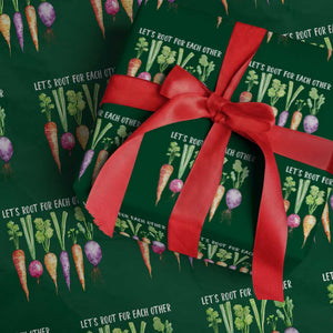 Let's Roots For Each Other Vegetable Wrapping Paper Roll Motivational TS10 Green Print Your Wear