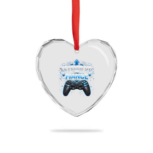 Leveled Up To Fiance Heart Crystal Glass Ornament Newly Engaged Gifts For Him Gamer TS10 Print Your Wear