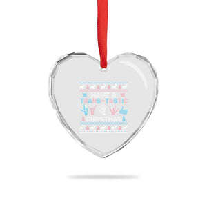 LGBTQ Trans Pride Heart Crystal Glass Ornament Have A Trans Tastic Ugly Christmas Gift TS12 Print Your Wear