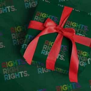 LGBTQ Trans Rights Wrapping Paper Roll Social Justice Equality Human Rights TS10 Green Print Your Wear