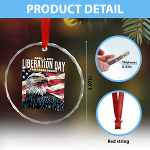 Liberation Day April 2 2025 Crystal Glass Ornament Fair Trade Patriotic American Eagle USA Flag TS02 Print Your Wear
