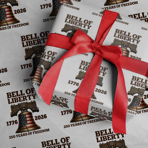 Liberty Bell 250th Anniversary Wrapping Paper Roll American Pride Gift